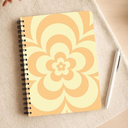 Yellow Abstract Flower Pattern  Notepad