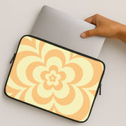 Yellow Abstract Flower Pattern  Laptop Sleeve 2