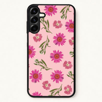 Pressed Pink Flowers Pattern Phone Case for Galaxy A57