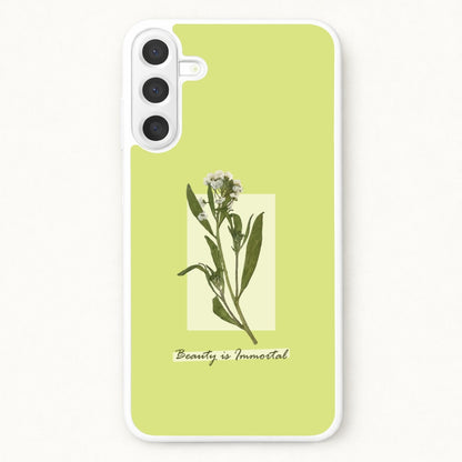 Beauty Is Immortal Press Flower Phone Case for Galaxy A37
