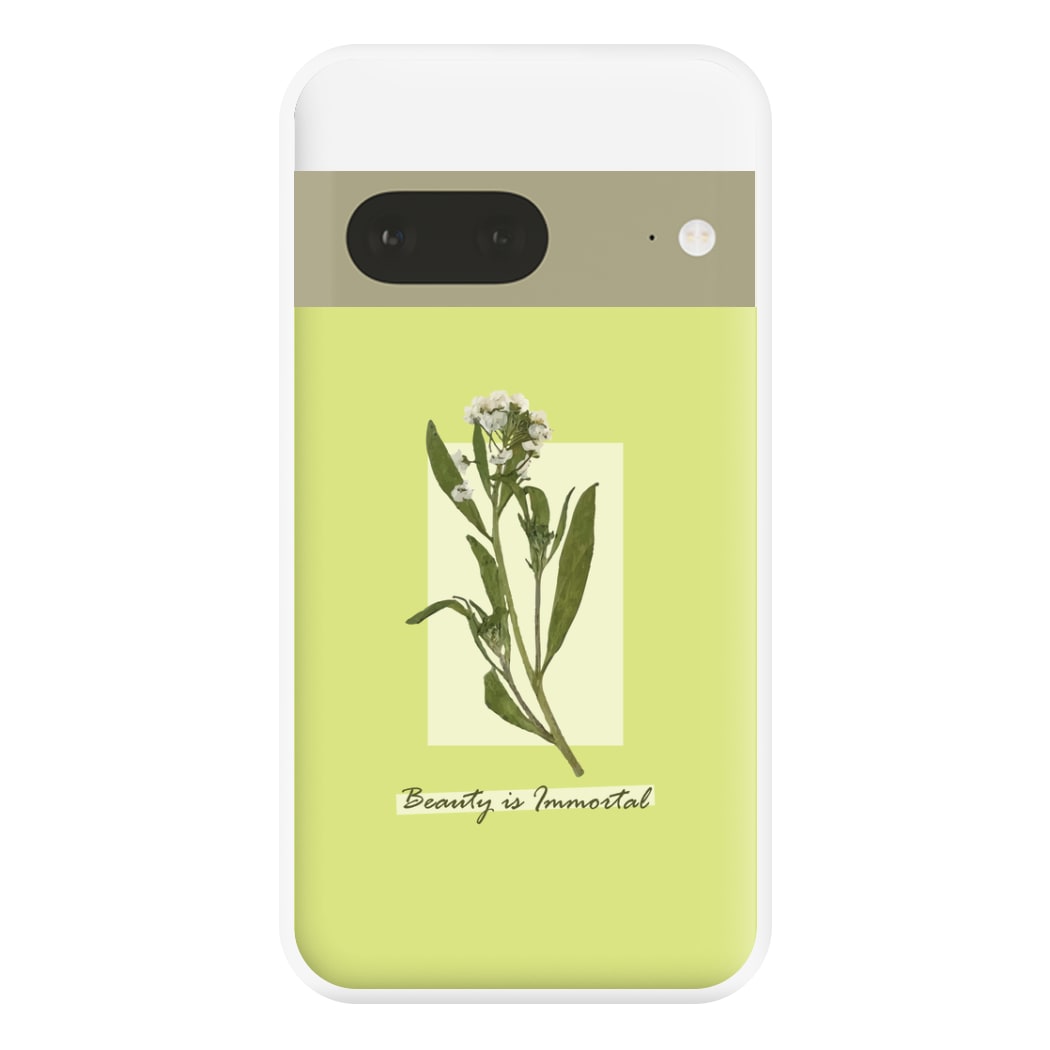 Beauty Is Immortal Press Flower Phone Case for Google Pixel 7a