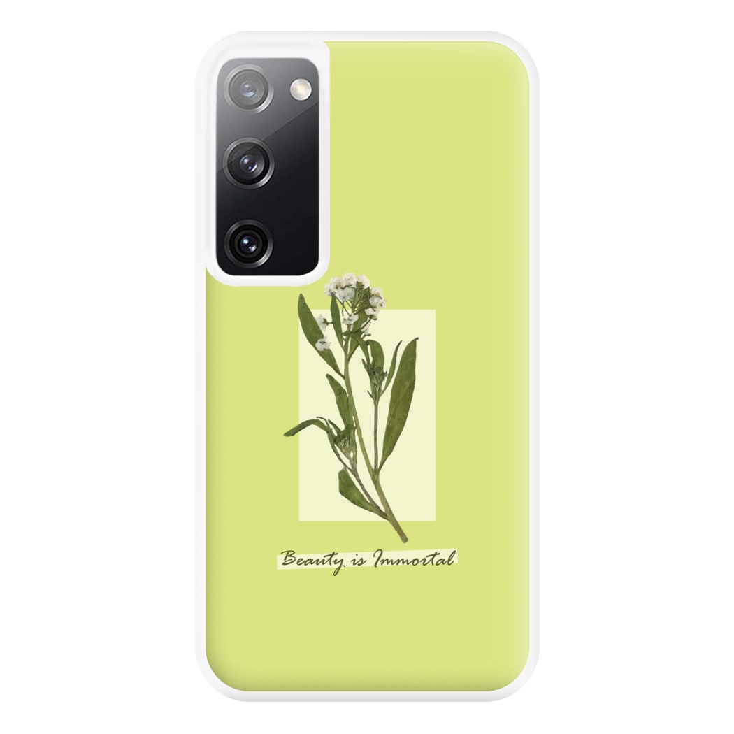 Beauty Is Immortal Press Flower Phone Case for Galaxy S20