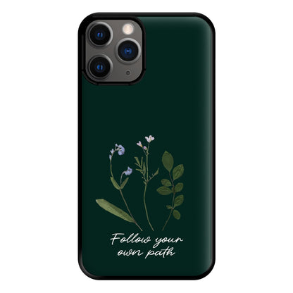 Follow Your Own Path Dark Green Phone Case for iPhone 12 Pro Max