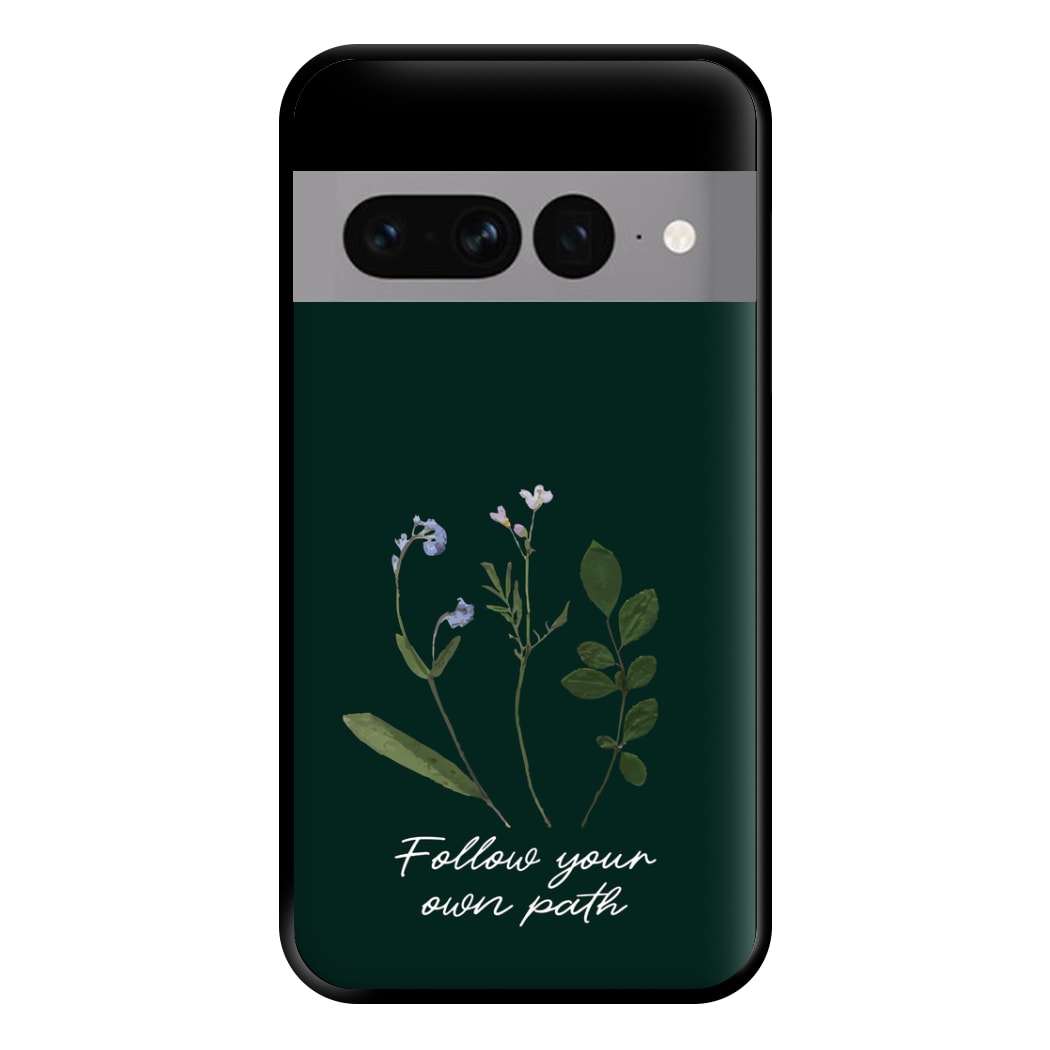 Follow Your Own Path Dark Green Phone Case for Google Pixel 7 Pro