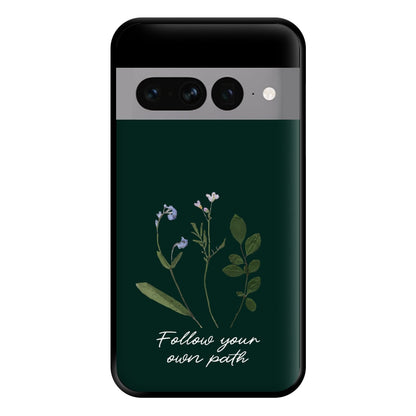 Follow Your Own Path Dark Green Phone Case for Google Pixel 7 Pro