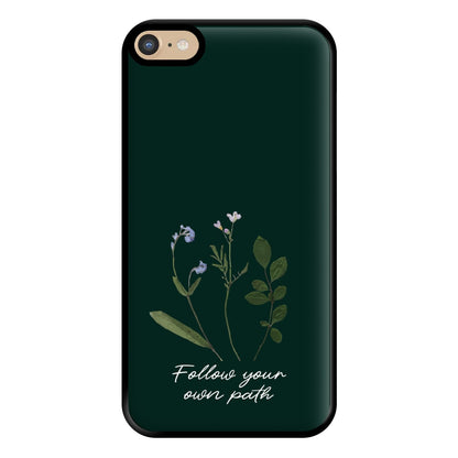 Follow Your Own Path Dark Green Phone Case for iPhone 6 Plus / 7 Plus / 8 Plus
