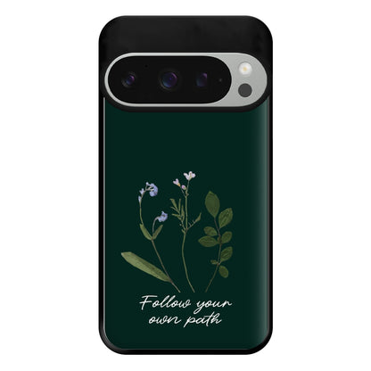 Follow Your Own Path Dark Green Phone Case for Google Pixel 9 Pro XL