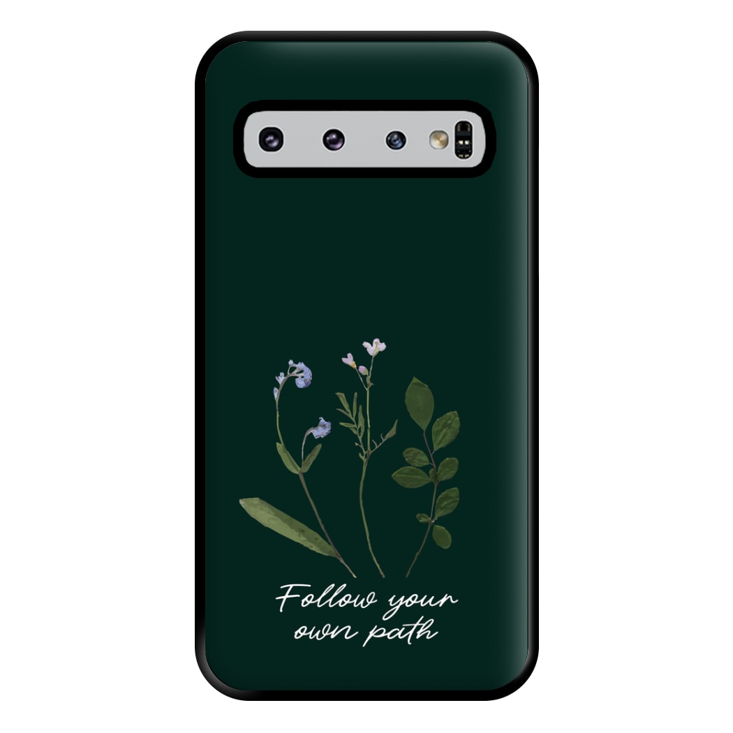 Follow Your Own Path Dark Green Phone Case for Galaxy S10 Plus
