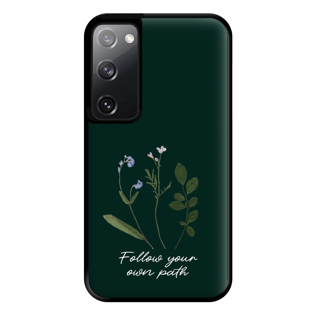 Follow Your Own Path Dark Green Phone Case for Galaxy S20