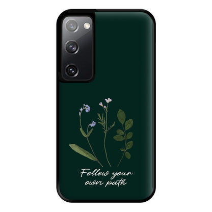 Follow Your Own Path Dark Green Phone Case for Galaxy S20
