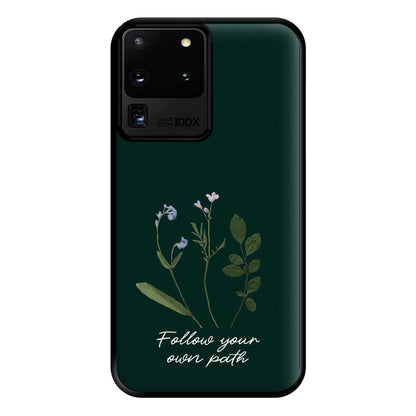 Follow Your Own Path Dark Green Phone Case for Galaxy S20 Ultra