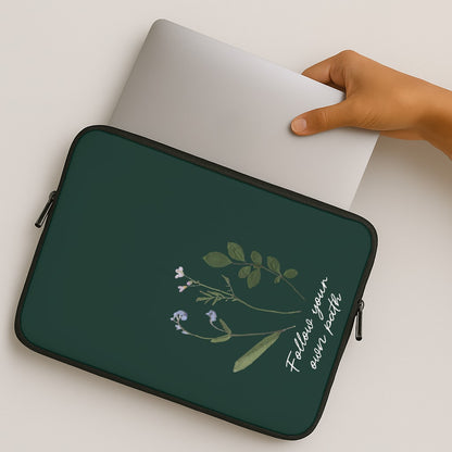 Follow Your Own Path Dark Green MacBook Case