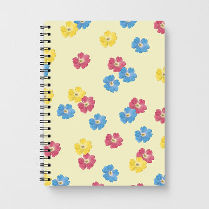 Pastel Pressed Flowers Pattern Notebook
