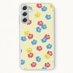 Pastel Pressed Flowers Pattern Phone Case for Galaxy A17