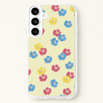 Pastel Pressed Flowers Pattern Phone Case for Galaxy S26 Plus