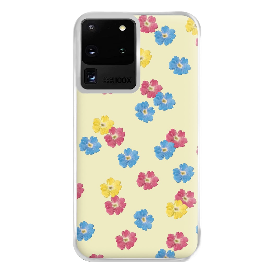 Pastel Pressed Flowers Pattern Phone Case for Galaxy S20 Ultra