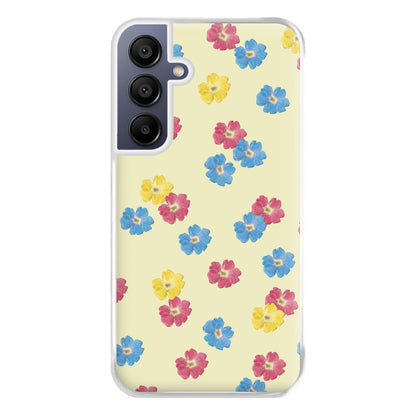 Pastel Pressed Flowers Pattern Phone Case for Galaxy A16