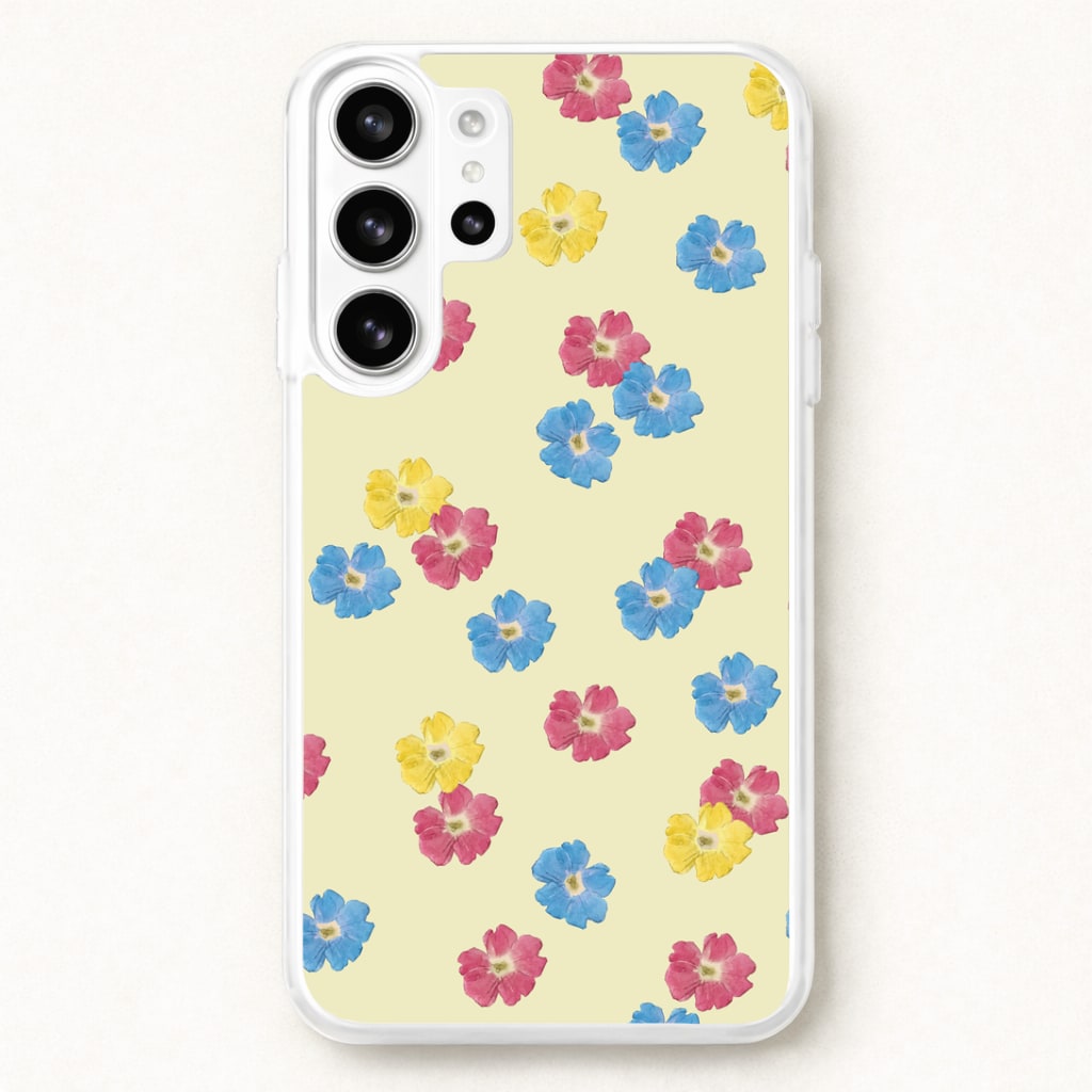 Pastel Pressed Flowers Pattern Phone Case for Galaxy S26 Ultra
