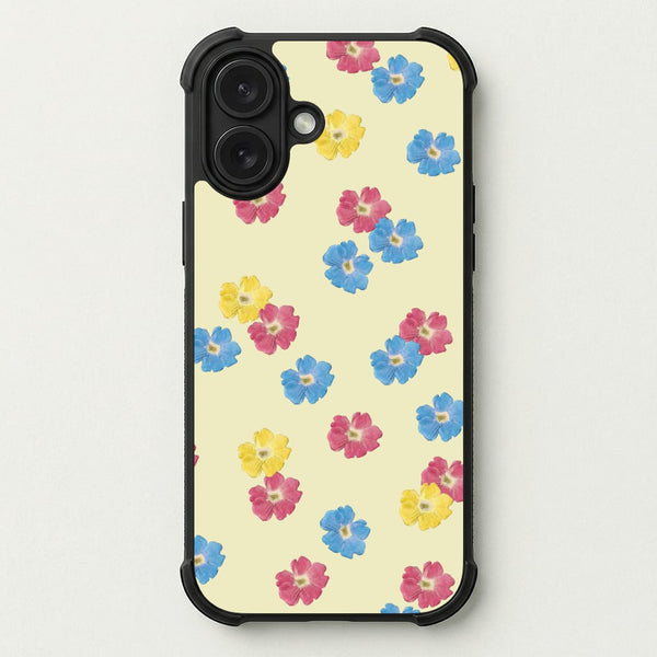 Pastel Pressed Flowers Pattern Phone Case — Bumper case