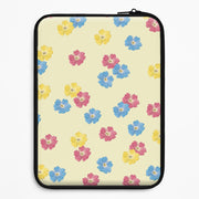 Pastel Pressed Flowers Pattern Laptop Sleeve 1