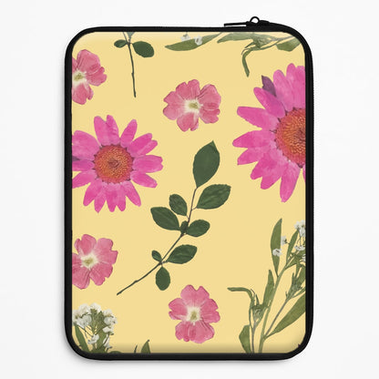 Pressed Plants Yellow Universal Laptop Sleeve