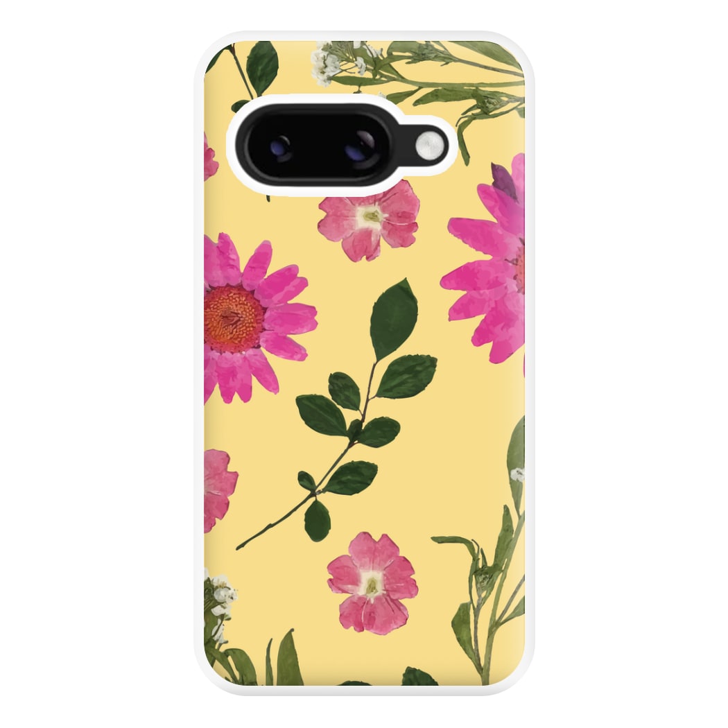 Pressed Plants Yellow Phone Case for Google Pixel 8a