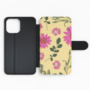 Pressed Plants Yellow Flip / Wallet Phone Case 2