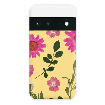 Pressed Plants Yellow Phone Case for Google Pixel 6a