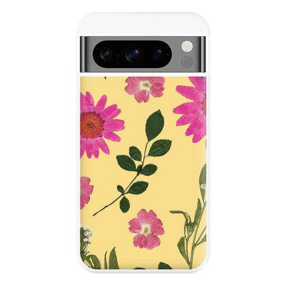 Pressed Plants Yellow Phone Case for Google Pixel 8 Pro