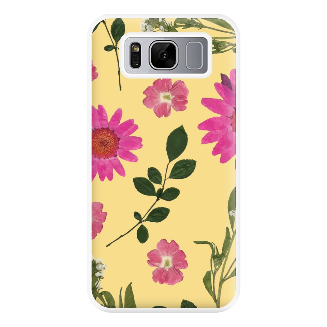 Pressed Plants Yellow Phone Case for Galaxy S8 Plus