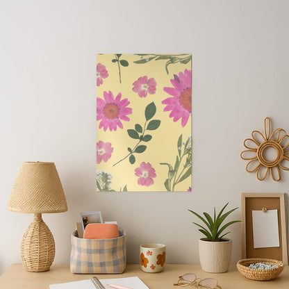 Pressed Plants Yellow Art Print