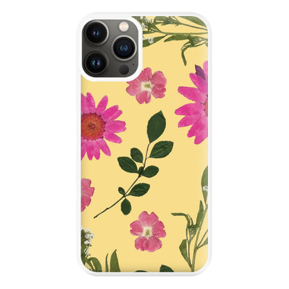 Pressed Plants Yellow Phone Case for iPhone 11 Pro Max