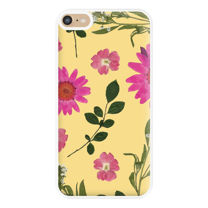 Pressed Plants Yellow Phone Case for iPhone 6 Plus / 7 Plus / 8 Plus
