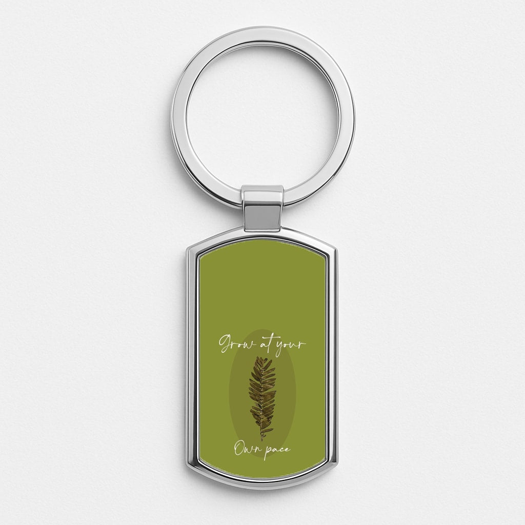 Grow At Your Own Pace Fern Luxury Keyring