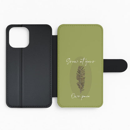 Grow At Your Own Pace Fern Flip Phone Case