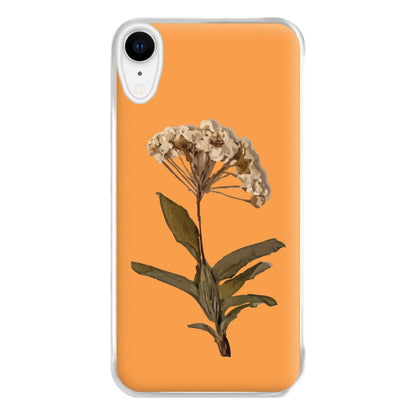 Bright Orange Pressed Flower Phone Case for iPhone XR