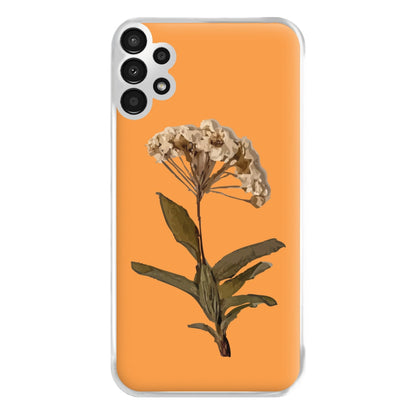 Bright Orange Pressed Flower Phone Case for Galaxy A13