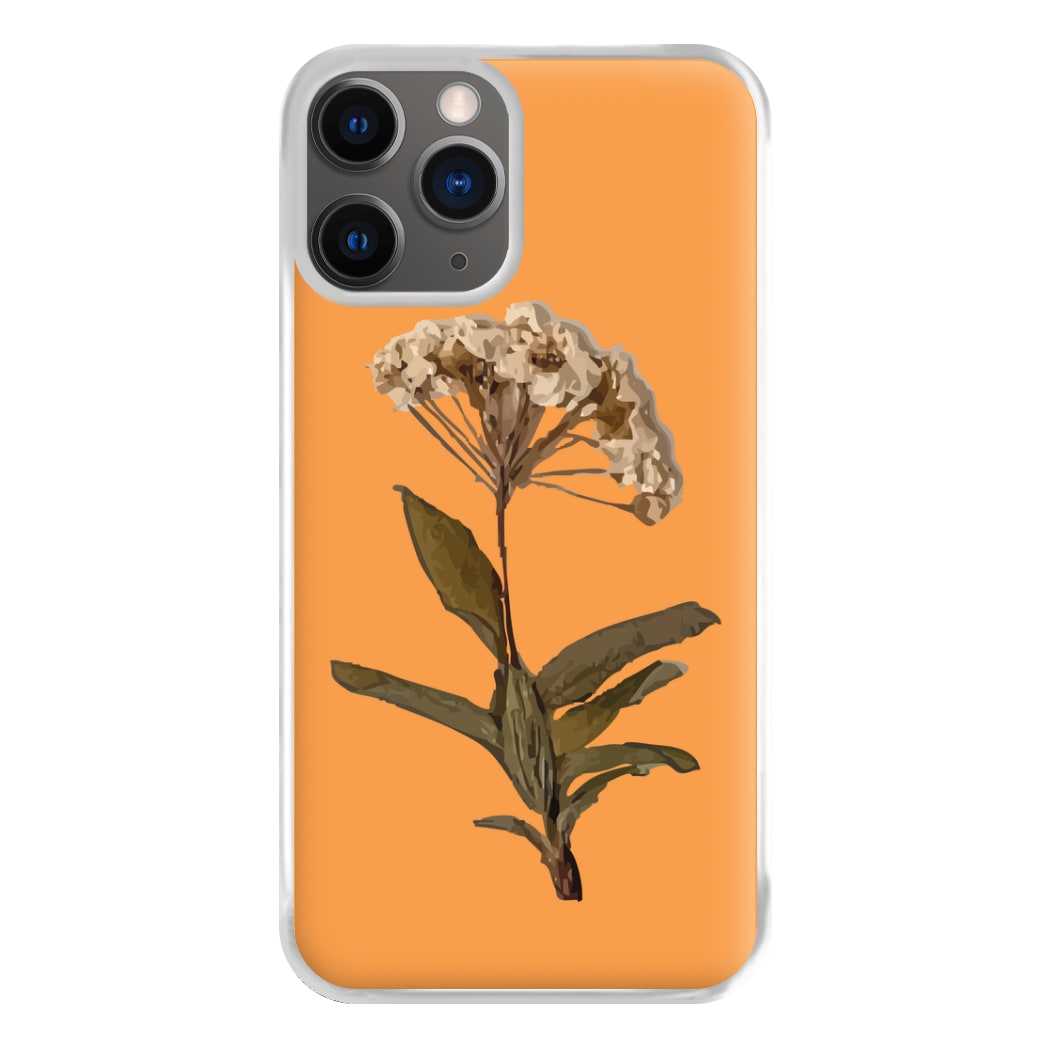 Bright Orange Pressed Flower Phone Case for iPhone 12 Pro Max