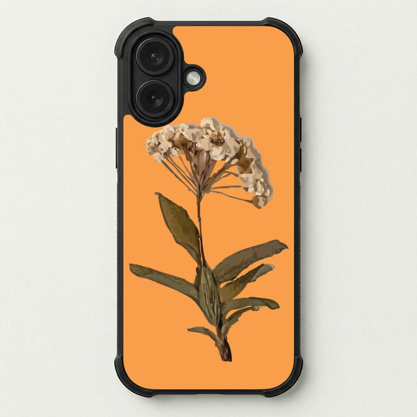 Bright Orange Pressed Flower Phone Case — Bumper case