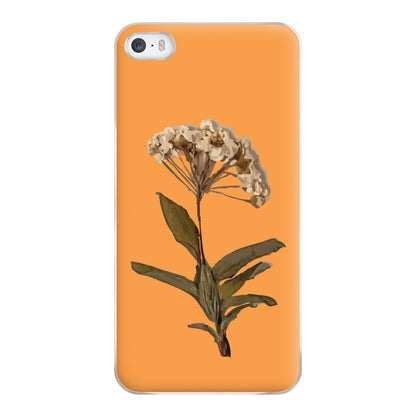 Bright Orange Pressed Flower Phone Case for iPhone 5 / 5s / SE 2016