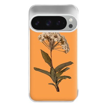 Bright Orange Pressed Flower Phone Case for Google Pixel 9 Pro XL