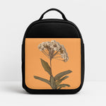 Bright Orange Pressed Flower Insulated Lunchbox