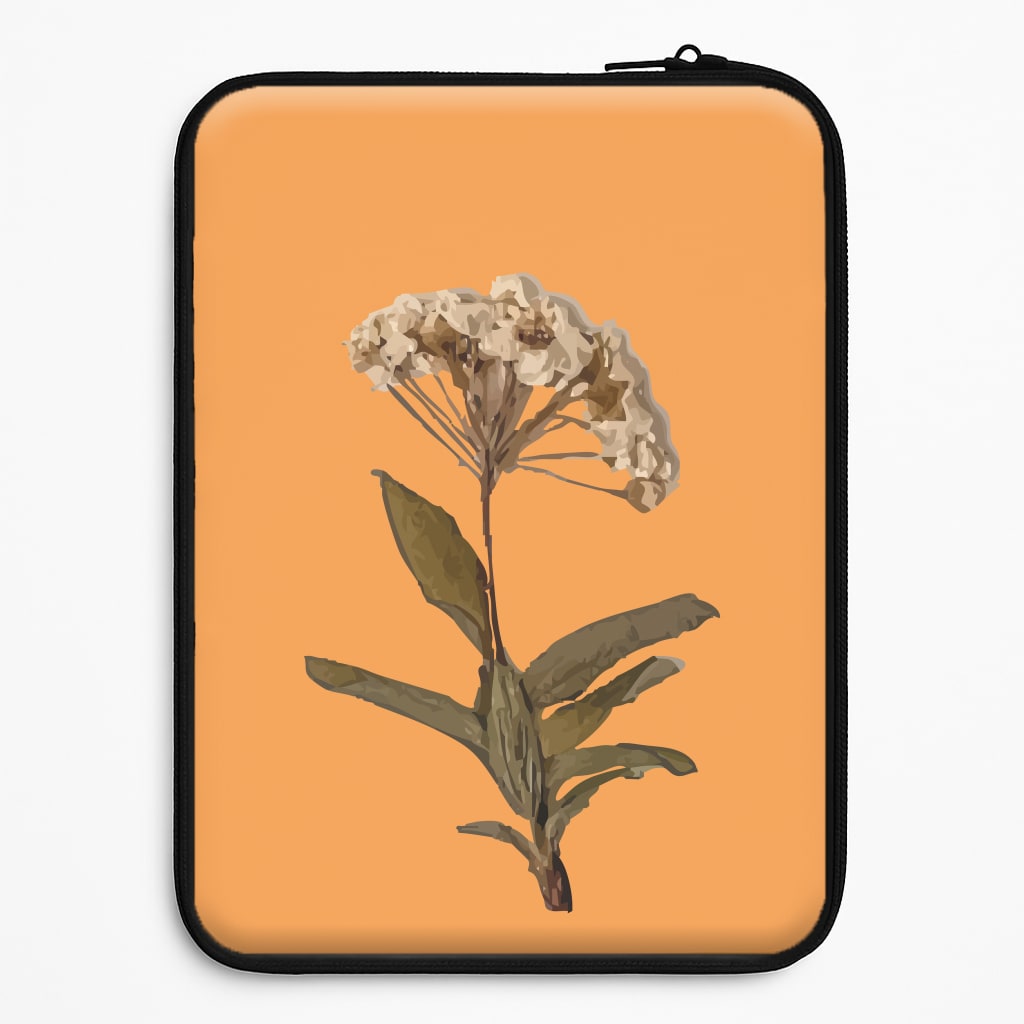 Bright Orange Pressed Flower Universal Laptop Sleeve