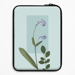 Abstract Blue Pressed Flower Universal Laptop Sleeve