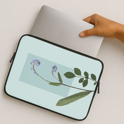 Abstract Blue Pressed Flower MacBook Case