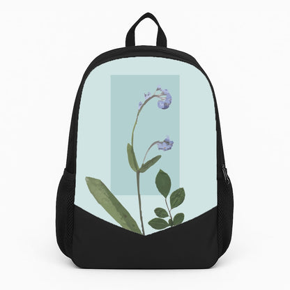 Abstract Blue Pressed Flower Backpack