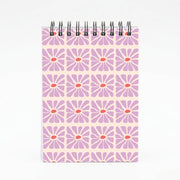 Square Abstract Flowers Mauve Notebook 4