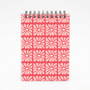 Square Abstract Flowers Pink Notebook 4