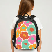 Abstract Trippy Retro Flowers Backpack 4