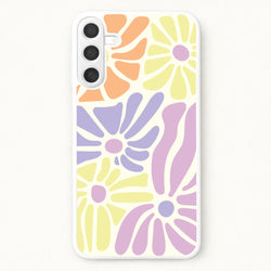 Pastel Abstract Flowers Phone Case for Galaxy A57